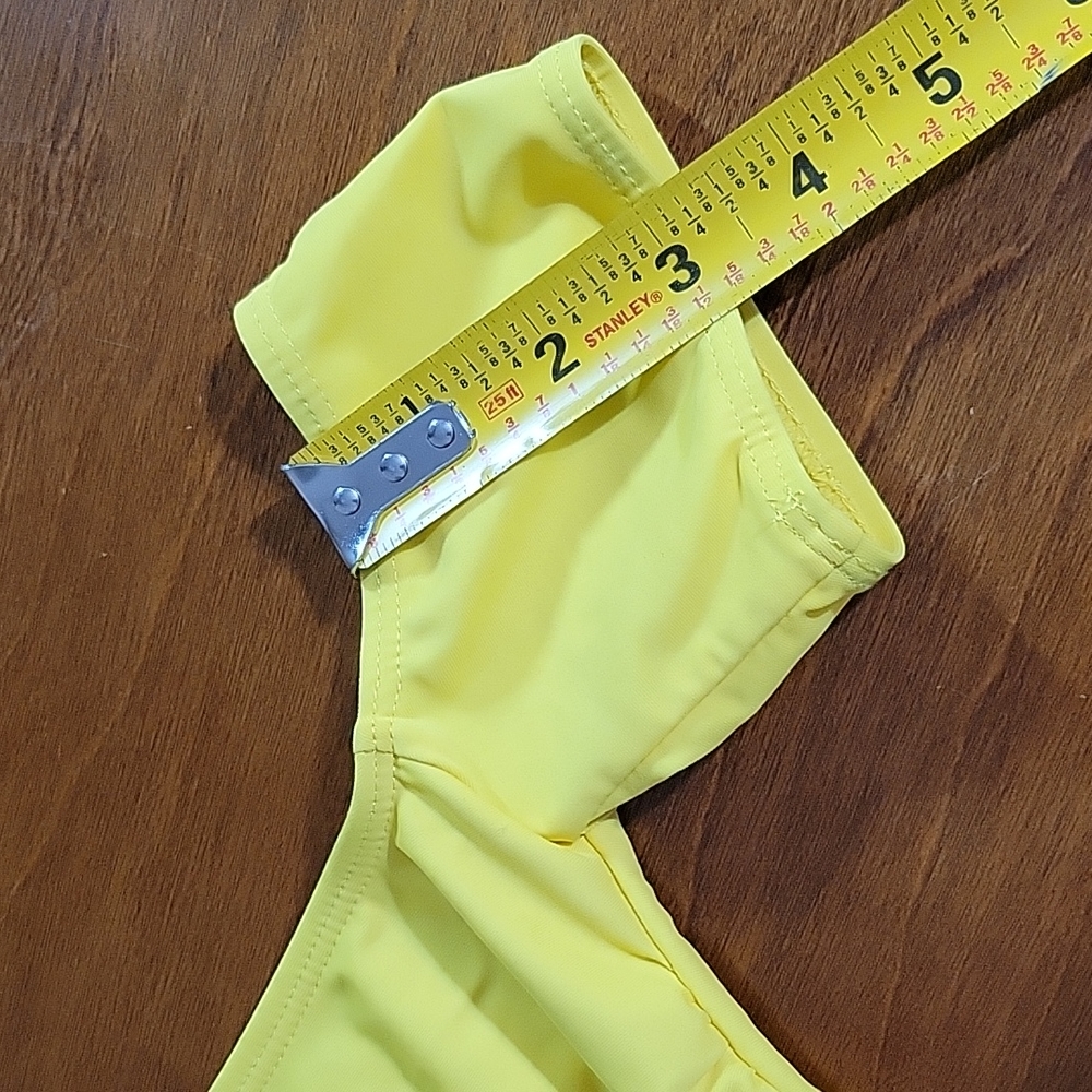 Donated-Swim Top Off the Shoulder Bright Yellow - Picture 6 of 14